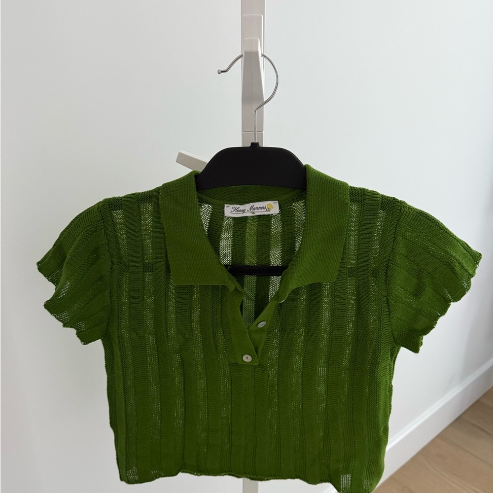 Heavy Manners Green Short Sleeve Polo